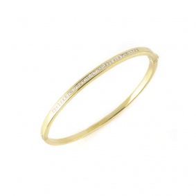 18k Yellow Gold Diamond Set Bangle